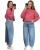 Jeansy niebieskie balloon luźne jasny niebieski jeans Milas S