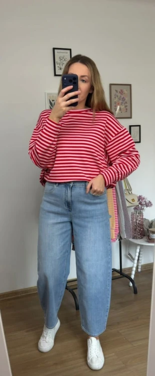 Jeansy niebieskie balloon luźne jasny niebieski jeans Milas S