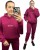 Komplet dresowy bawełna bluza oversize spodnie dresowe burak/bordo Millagro- BASIC SET
