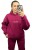 Komplet dresowy bawełna bluza oversize spodnie dresowe burak/bordo Millagro- BASIC SET