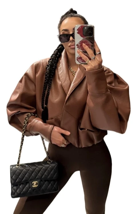 Kurtka ze skóry ekologicznej Tessa La Milla