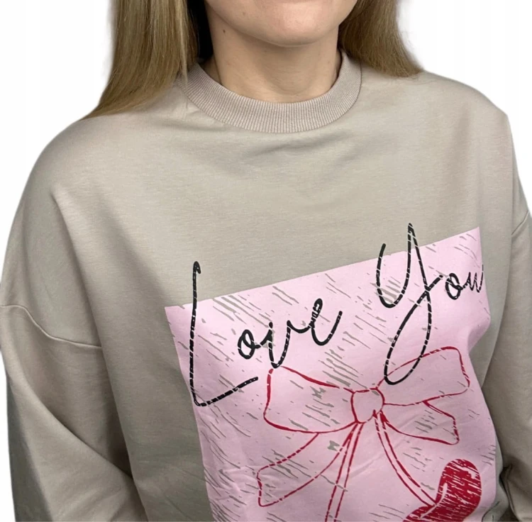 Luźna bluza oversize cherry wisienki słodka bawełniana The Fancy S M L