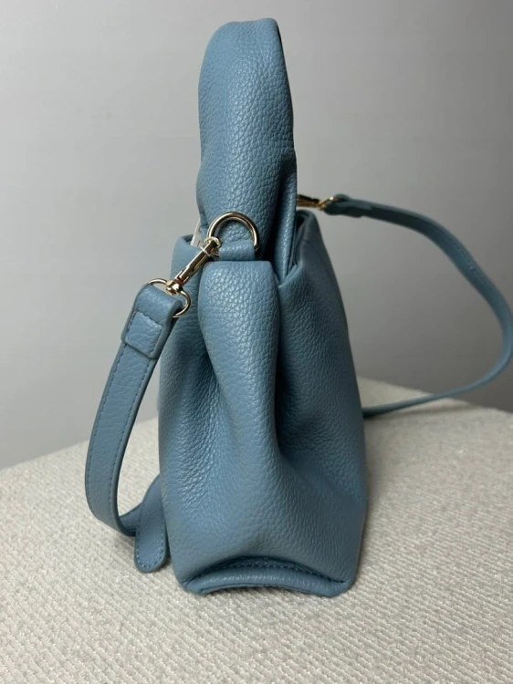 Niebieska torebka mini torba damska elegancka shopper ekoskóra Victoria&amp;Co