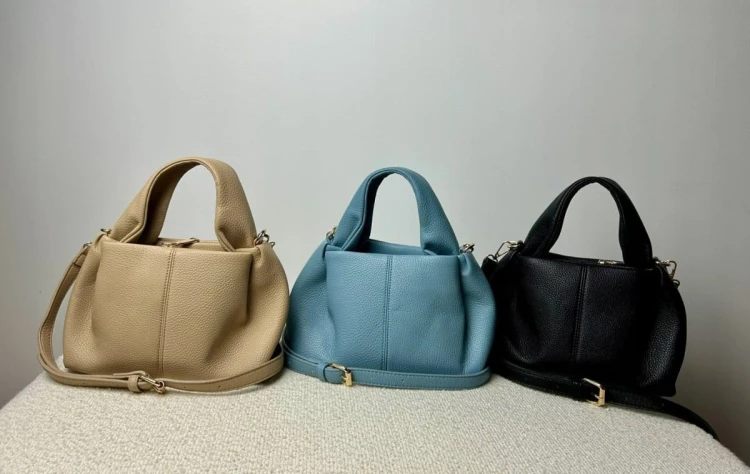 Niebieska torebka mini torba damska elegancka shopper ekoskóra Victoria&amp;Co