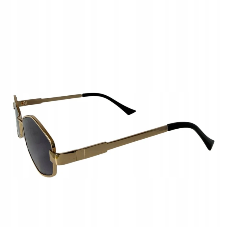 Okulary przeciwsłoneczne damskie modne geometryczne metalowe oprawki granat