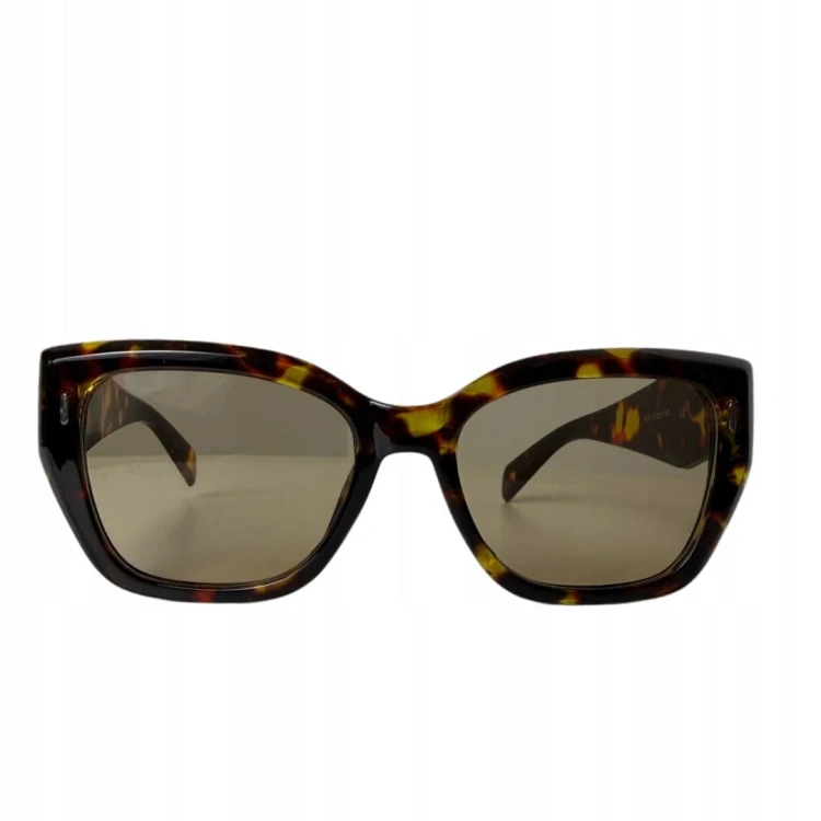 Okulary przeciwsłoneczne damskie panterka prostokątne retro