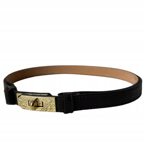 Pasek skórzany skóra naturalna licowa brązowy regulowany Vera Pelle- ELEGANCE HERMS