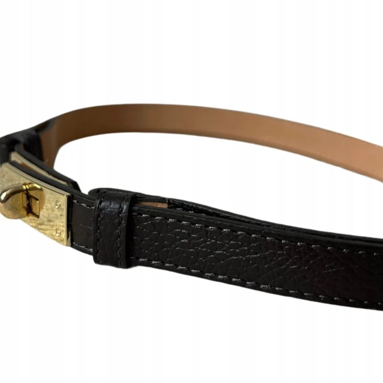 Pasek skórzany skóra naturalna licowa brązowy regulowany Vera Pelle- ELEGANCE HERMS