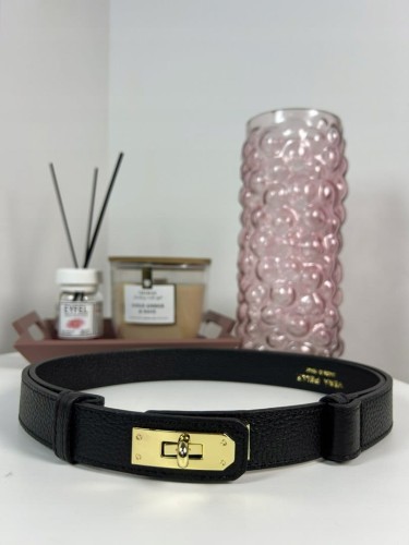 Pasek skórzany skóra naturalna licowa czarny regulowany Vera Pelle- ELEGANCE LOCK WIDE