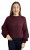 Sweter oversize burgund bufiaste rękawy chmurka 12% kid moher wełna- CLOUDY