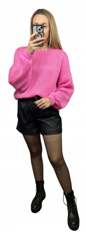 Sweter oversize luźny szerokie rękawy wełna Me Gusta S M L XL