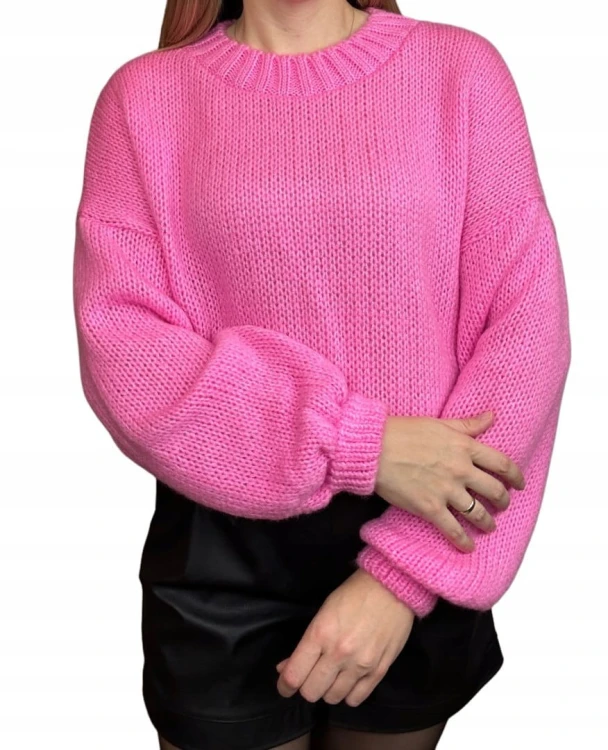 Sweter oversize luźny szerokie rękawy wełna Me Gusta S M L XL