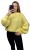 Sweter oversize żółty pastelowy bufiaste rękawy chmurka 12% kid moher wełna- CLOUDY