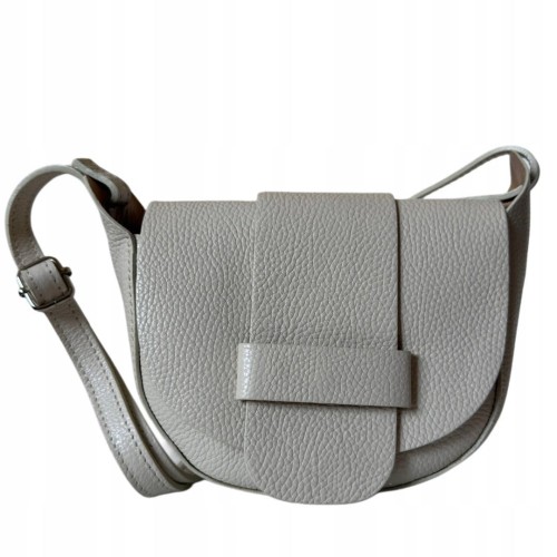 Torebka listonoszka skóra naturalna beżowa Vera Pelle- LISTO CLASSIC