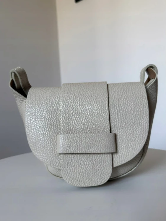 Torebka listonoszka skóra naturalna beżowa Vera Pelle- LISTO CLASSIC