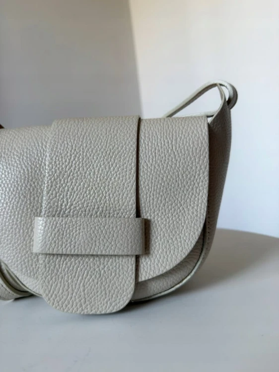 Torebka listonoszka skóra naturalna beżowa Vera Pelle- LISTO CLASSIC