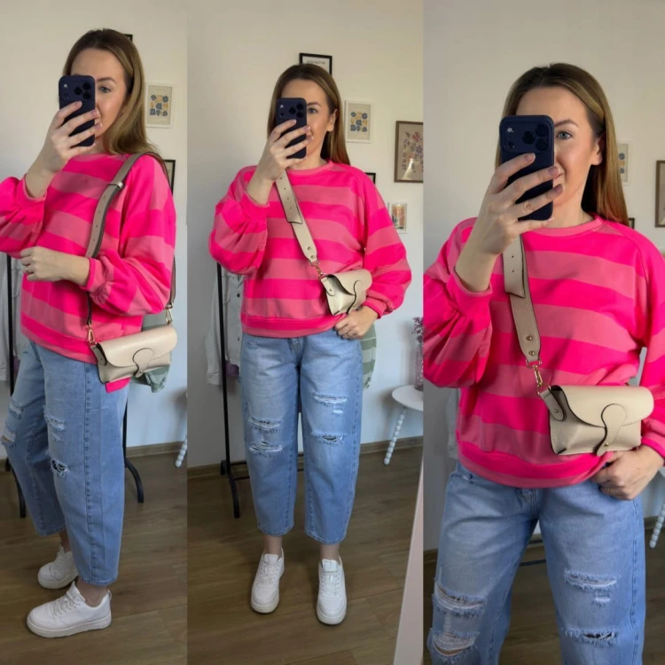 Torebka listonoszka skóra naturalna licowa beżowa crossbody Vera Pelle- MAXI LUXI