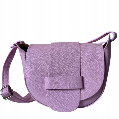 Torebka listonoszka skóra naturalna licowa różowa Vera Pelle- LISTO CLASSIC