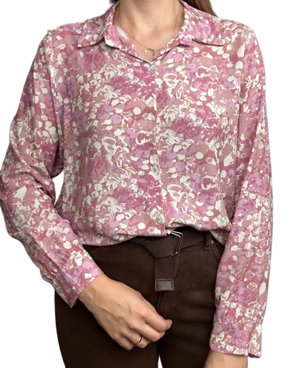 Wzorzysta koszula 100% wiskoza luźna oversize wiskozowa S M L Moonlight