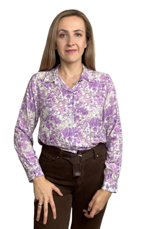 Wzorzysta koszula 100% wiskoza luźna oversize wiskozowa S M L Moonlight