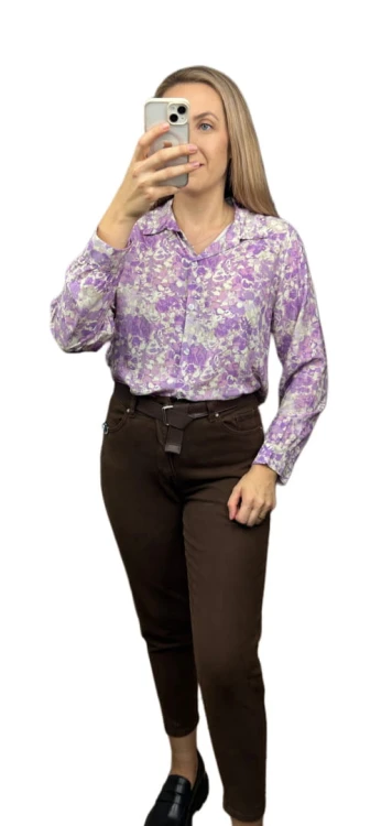 Wzorzysta koszula 100% wiskoza luźna oversize wiskozowa S M L Moonlight