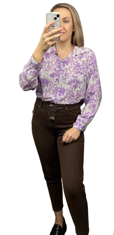 Wzorzysta koszula 100% wiskoza luźna oversize wiskozowa S M L Moonlight