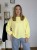 Żółta cytrynowa bluza oversize luźna bawełniana Azara- MOMMY