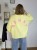 Żółta cytrynowa bluza oversize luźna bawełniana Azara- MOMMY