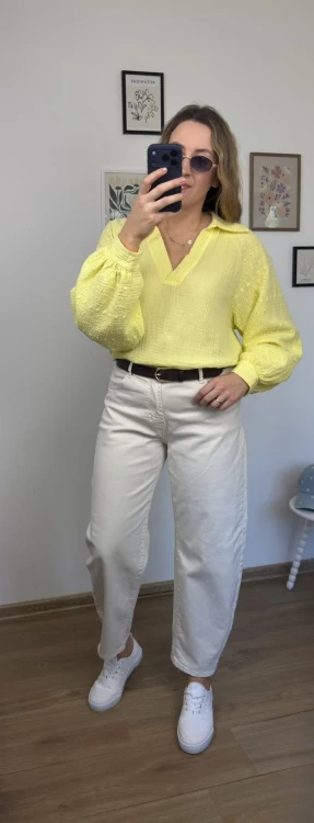 stylizacja koszula ROSALIE żółta boho casual look