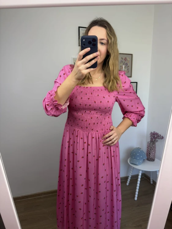 sukienka lorena maxi wisienki stylizacja lato