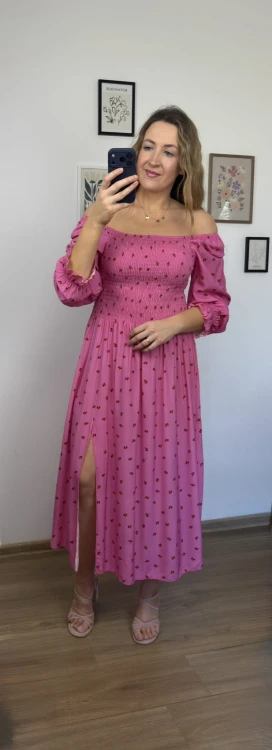 sukienka lorena maxi hiszpanka kobieca wisienki