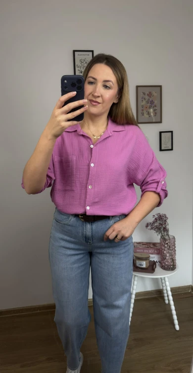 Koszula oversize jagodowa Sweetissima