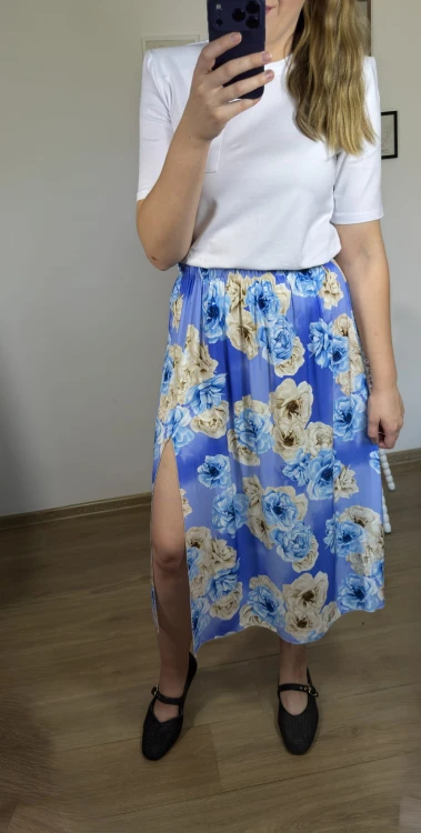 Spódnica AURELIA z rozcięciem i gumką w pasie