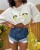 T-shirt bawełniany z cytrynami oversize La Milla
