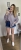 Luźna koszula bawełniana oversize w kratę różowa fioletowa h-Trend -VELLA CHECK