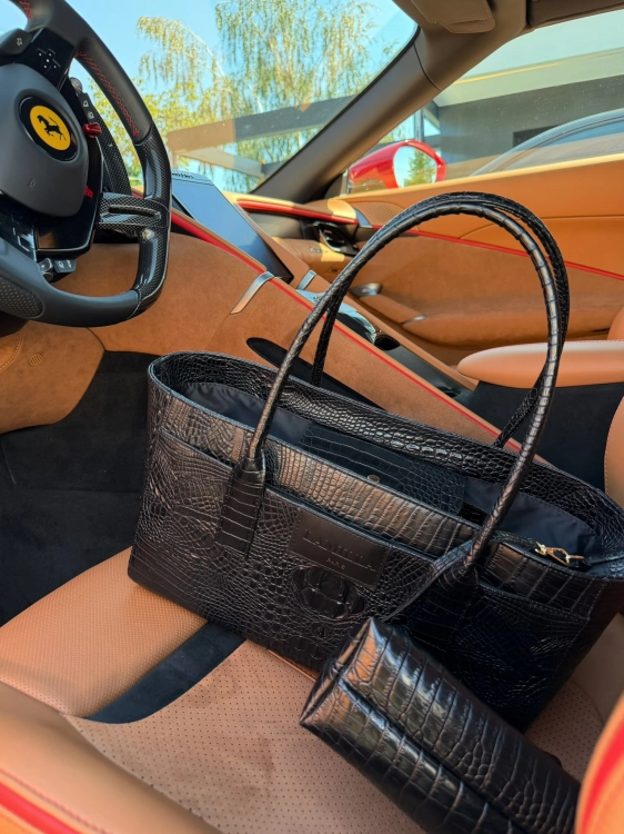 LA MILLA czarna torebka damska shopper – stylizacja z ramoneską