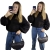 Sweter damski CLOUDY czekoladowy brąz oversize – stylizacja przodem i bokiem