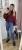 Bordowy sweter Chmurka CLOUDY – stylizacja z jeansami
