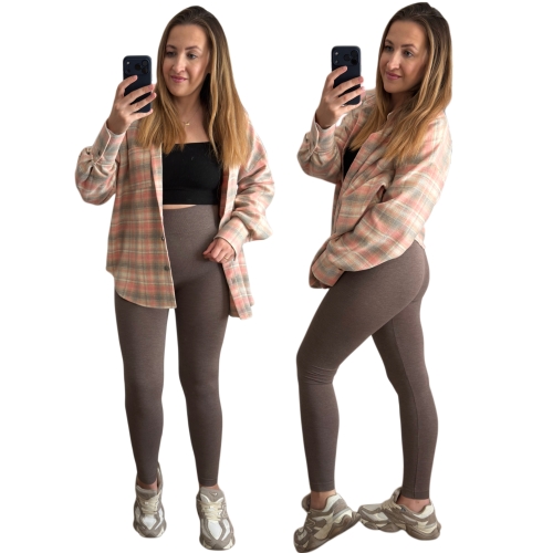 Legginsy damskie fango z kaszmirem MiNiMi S/M – przód
