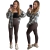 Czekoladowe legginsy damskie z kaszmirem MiNiMi L/XL – przód