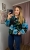 Czarna kurtka damska FLORAL TEDDY widok z boku Wiya
