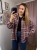 Bordowa koszula oversize w kratę Azara flanelowa