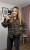 Koszula DARIA oversize w brązową kratę z turkusowymi liniami