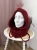 Bordowa balaclava FOCUS – dzianinowa kominiarka damska