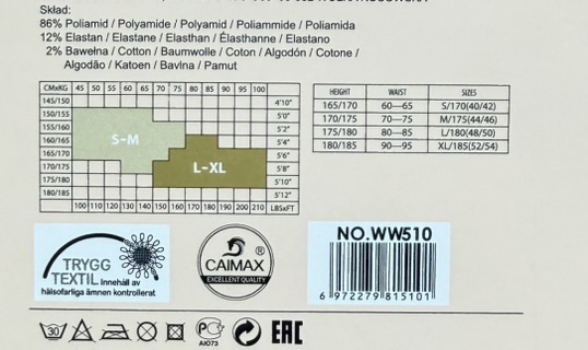 Rajstopy MiNiMi 100 DEN Caffe – skład i tabela rozmiarów