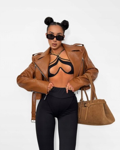 Czarne legginsy z przeszyciami elastyczne modelujące La Milla M