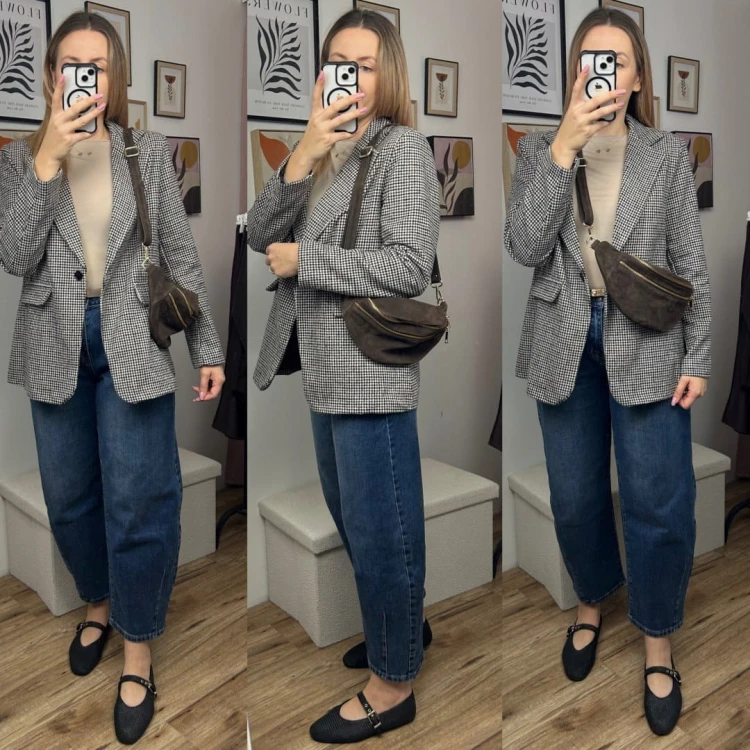 Czekoladowa brązowa nerka zamsz naturalny zamszowa dwa zamki Vera Pelle- URBAN BELT